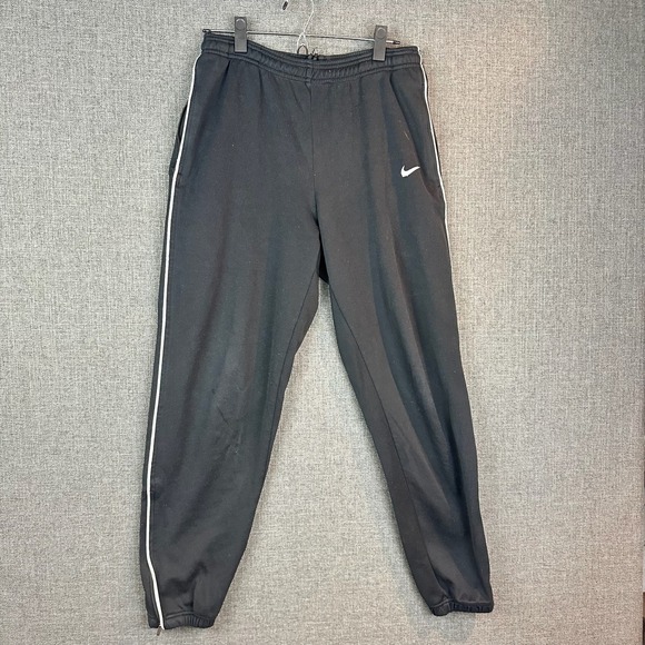 Nike Team Training Pants Black White Stripe Joggers Small S Menswear Activewear - Picture 1 of 7